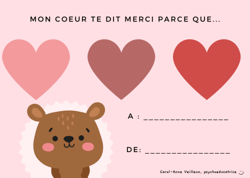 Carte de St-Valentin Ourson
