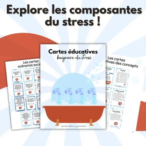 Baignoire du stress – Cartes et cahier