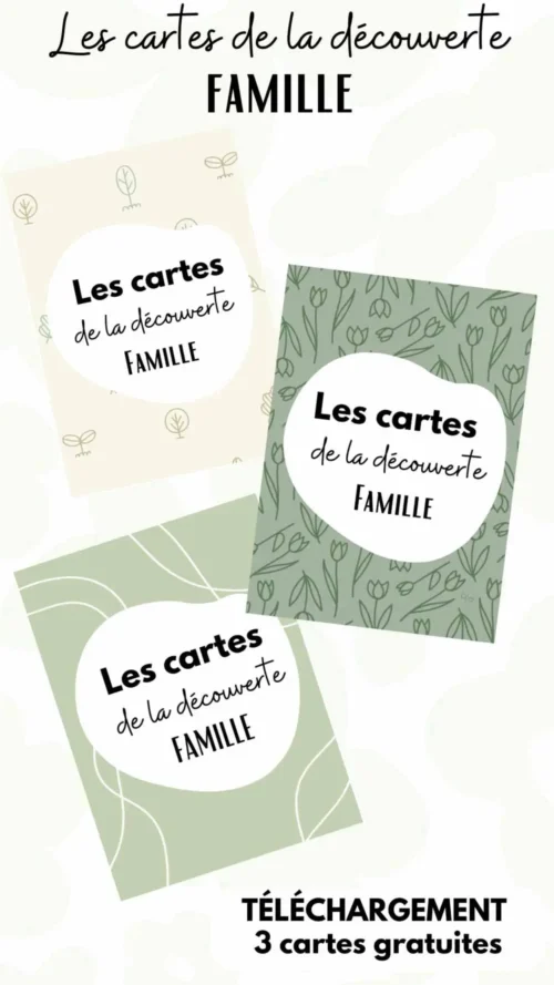 Les cartes de la découverte de la famille - 3 cartes gratuites