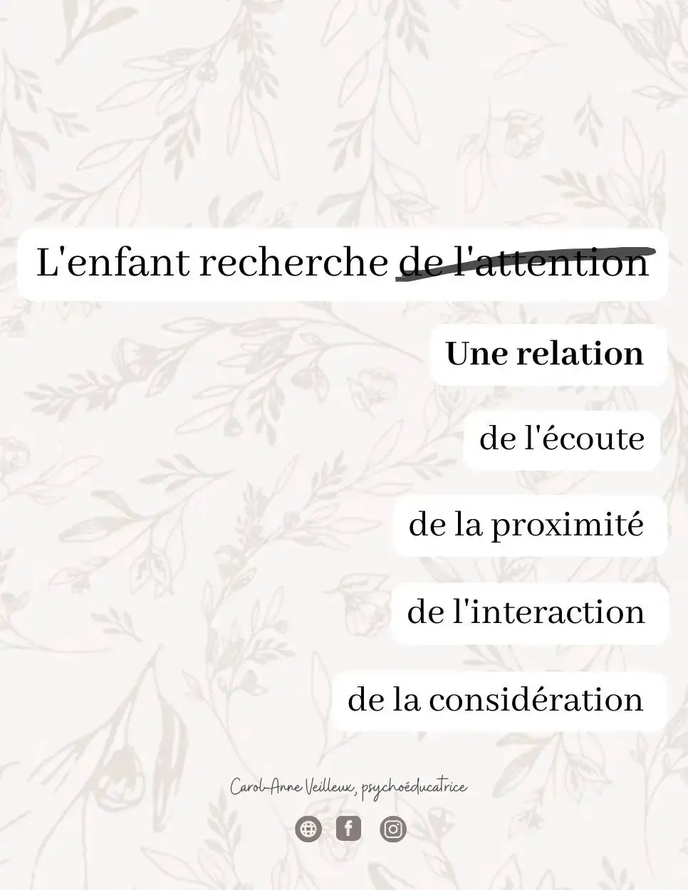 Recherche de l'attention