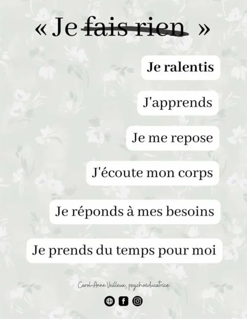Je fais rien