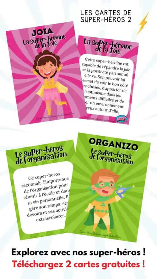 Les super-héros 2 – deux cartes gratuites – Interva