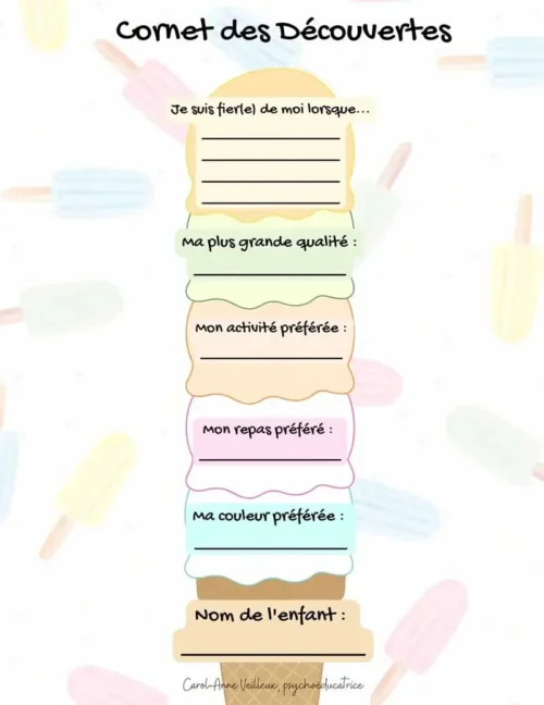 Mon cornet des découvertes