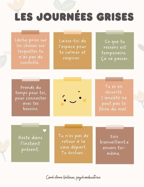 Jour d'anxiété : petits mémos à retenir - 1