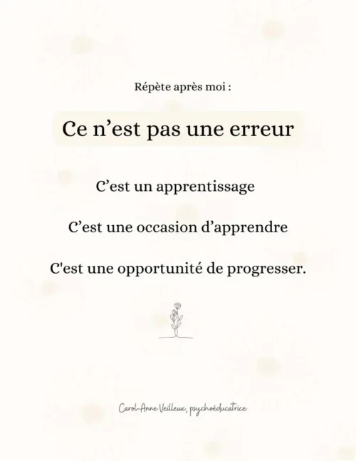 Ce n'est pas une erreur