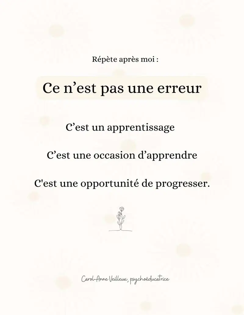 Ce n'est pas une erreur