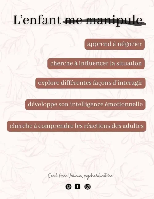 L'enfant me manipule