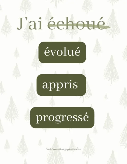 J'ai échoué