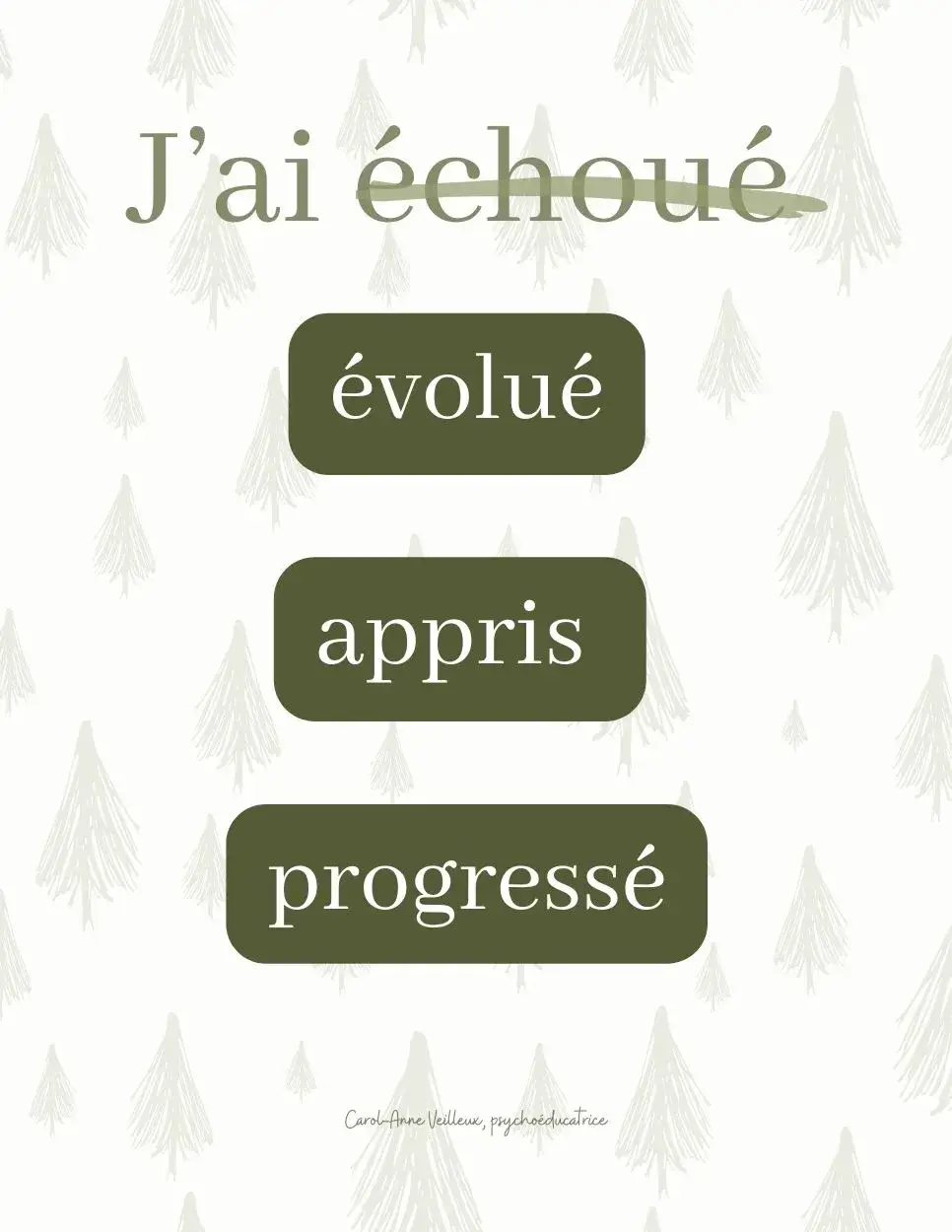 J'ai échoué