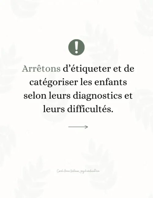 Arrêtons les étiquettes
