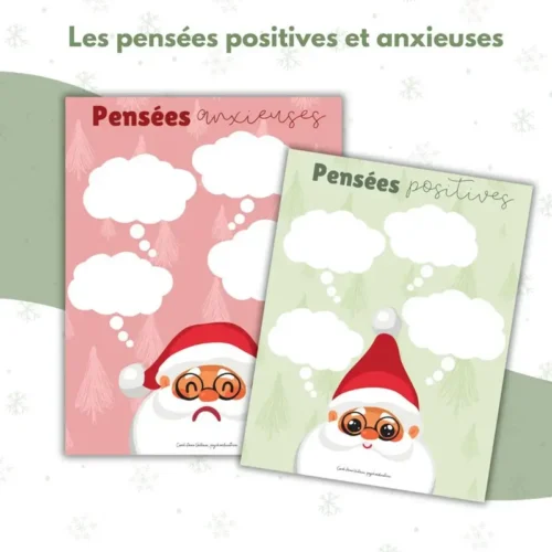 Pensées anxieuses et positives Noël