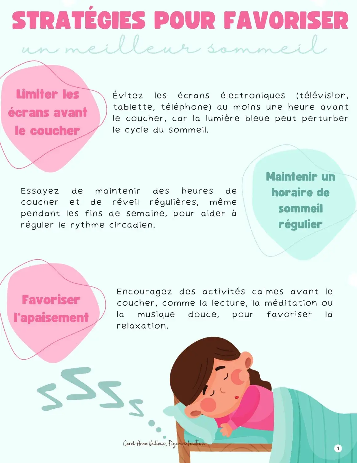 Stratégies pour favoriser un meilleur sommeil