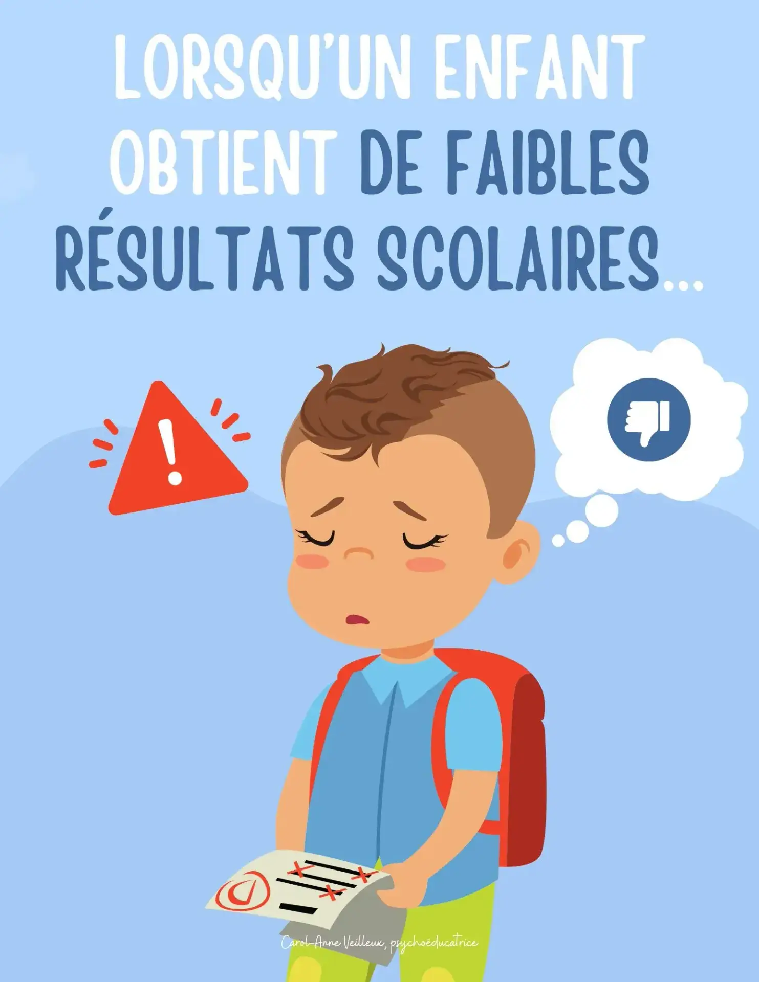 Les faibles résultats scolaires