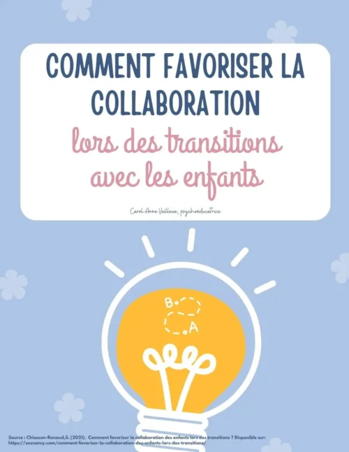 Les transitions enfants - Favoriser la collaboration (2)