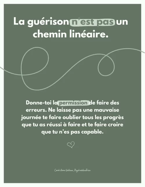 La guérison n'est pas un chemin linéaire - Soutiensolutions
