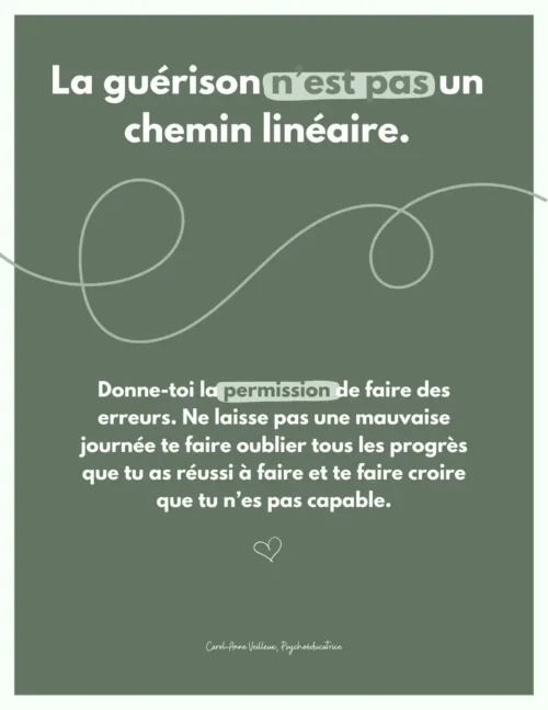 La guérison n'est pas un chemin linéaire
