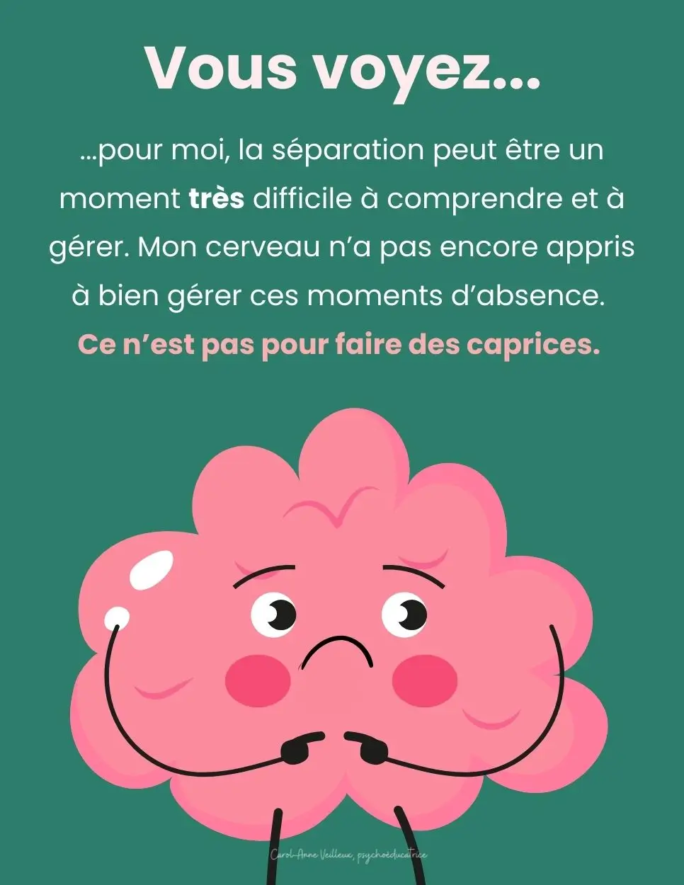 L'anxiété de séparation et le petit cerveau (2)