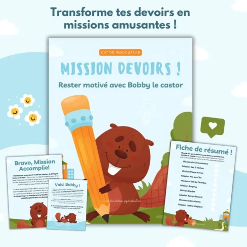 Mission Devoirs Rester motivé avec Bobby le castor - Soutiensolutions