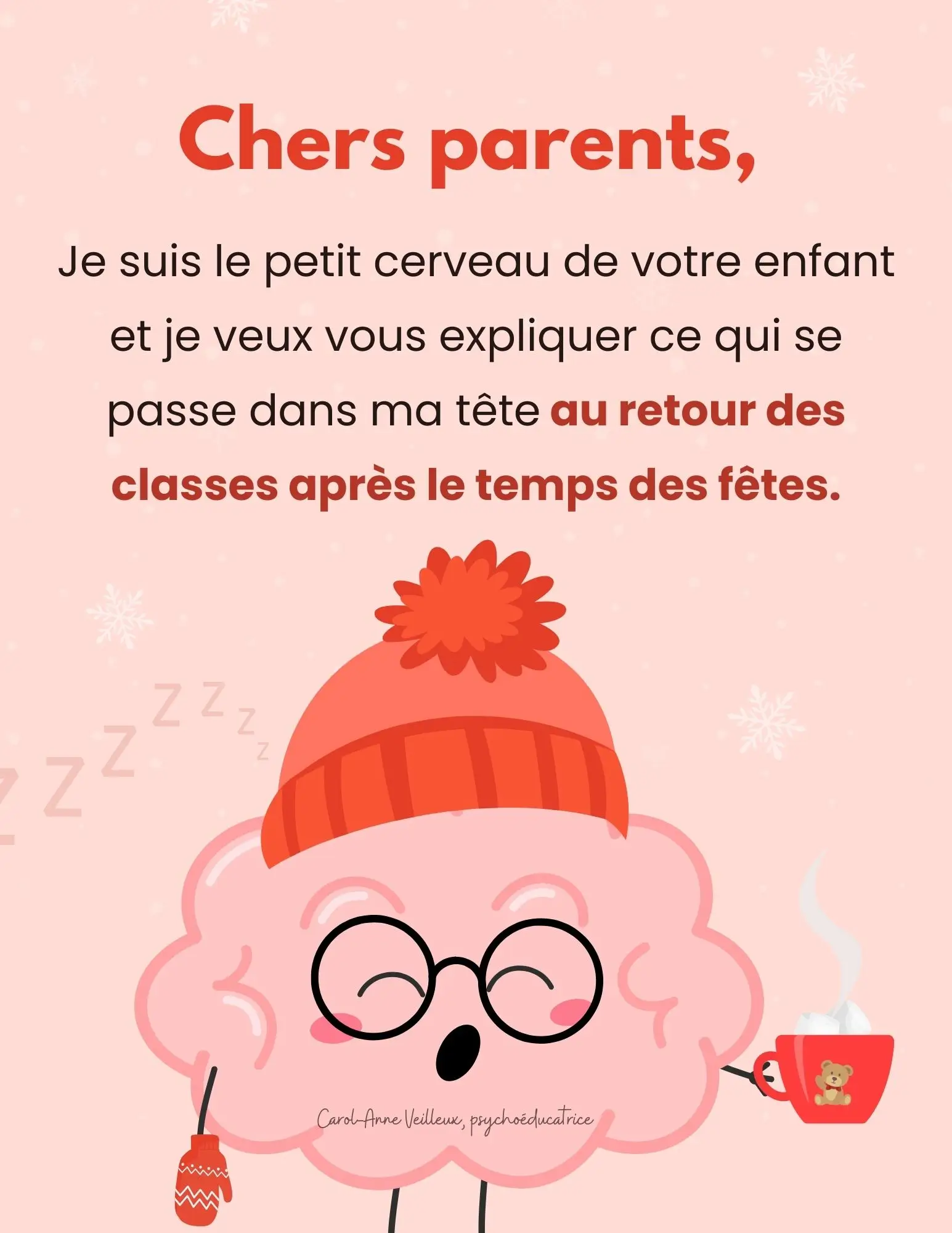 Le cerveau en retour des vacances