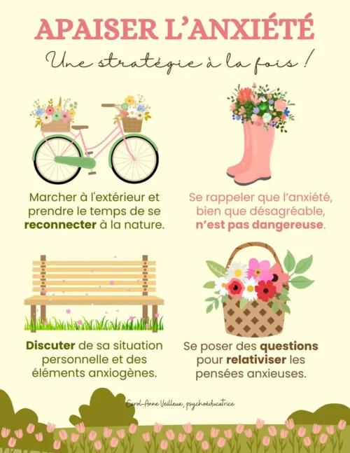 Apaiser l’anxiété Une stratégie à la fois !