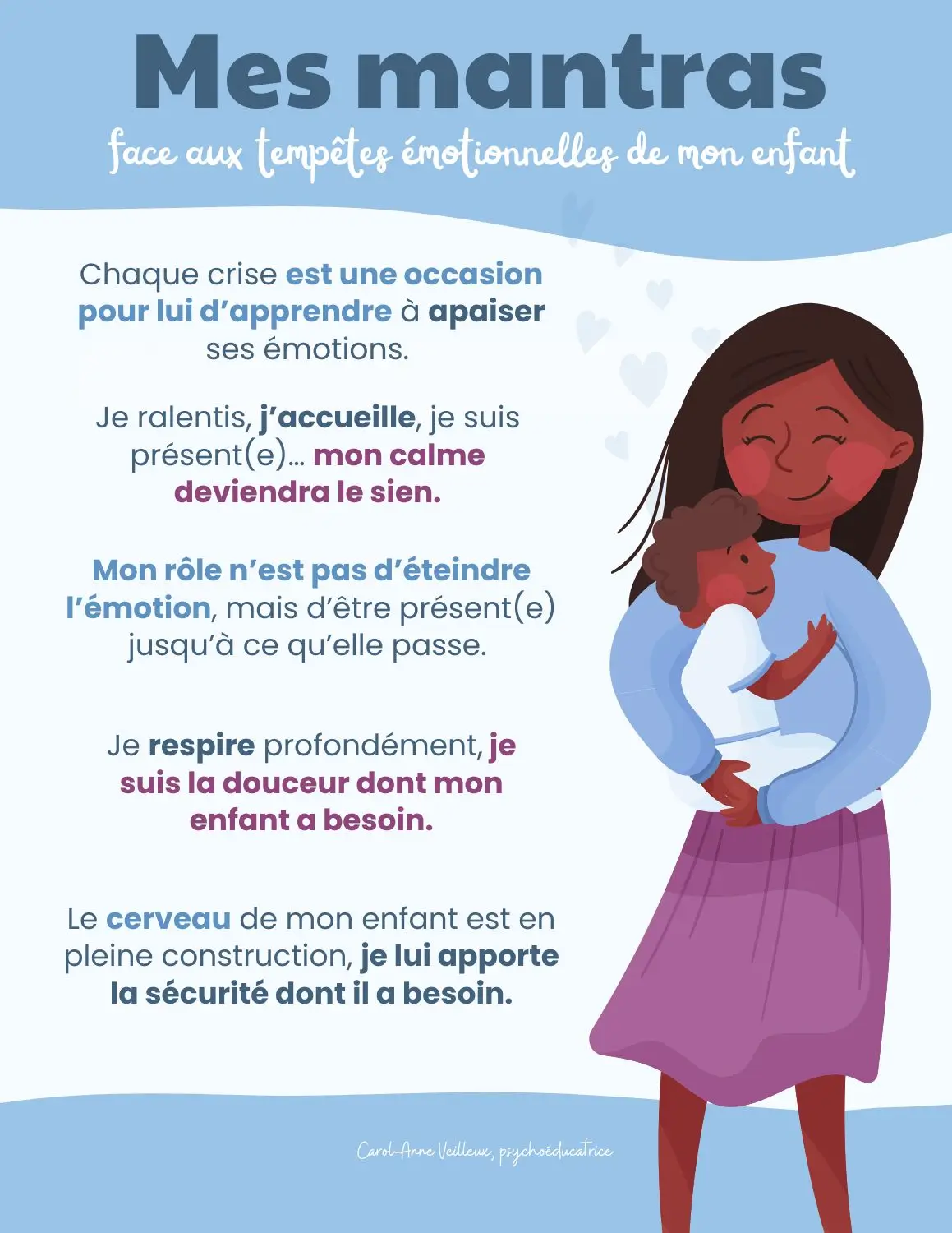 Mes mantras face aux tempêtes émotionnelles de mon enfant