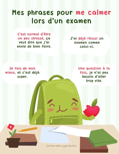 Phrases pour me calmer lors d’un examen – Image 2