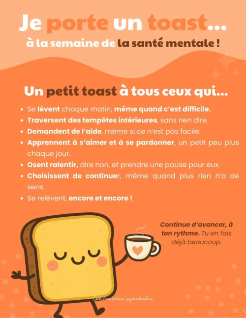 Je porte un toast à la santé mentale