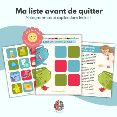 Ma liste avant de quitter la maison