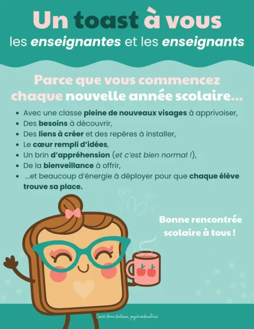 Porte un toast... à tout le personnel scolaire - Interva
