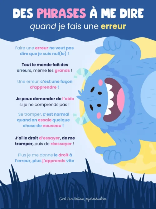 Des phrases à dire quand je fais des erreurs - Interva