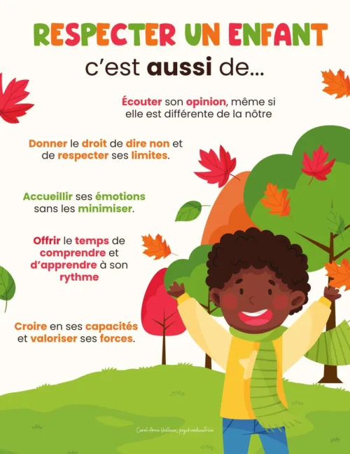 Respecter un enfant, c’est aussi de…
