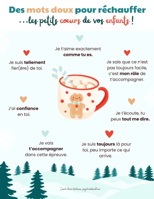 Des mots doux pour réchauffer les petits cœurs - hiver