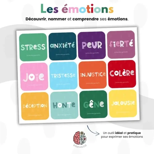 Les émotions colorées – Cartes éducatives