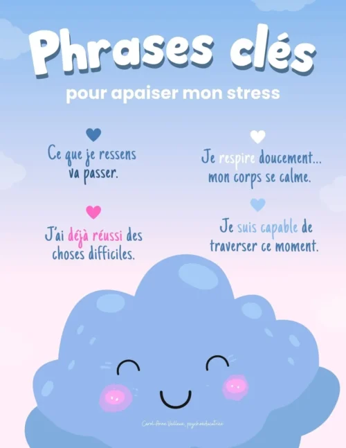 Phrases clés pour apaiser mon stress