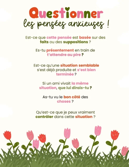 Questionner les pensées anxieuse - Saint-valentin