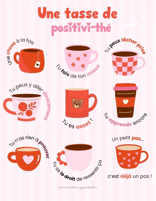 Une tasse de positivi-thé - Saint-valentin