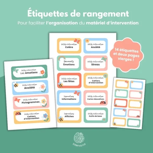 Étiquettes de rangement - Organisez vos outils