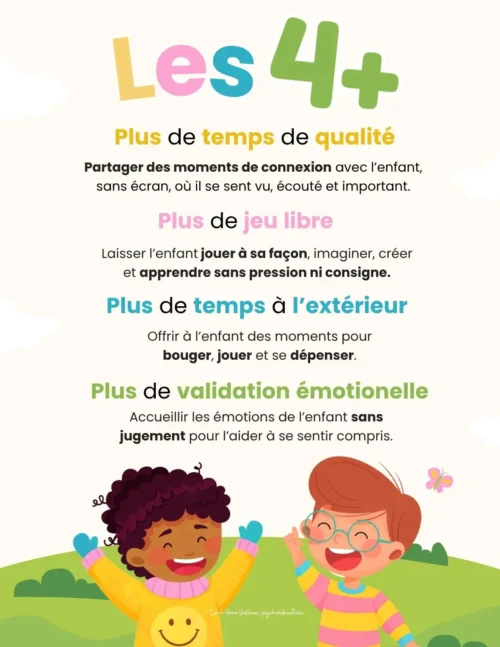 Les 4+ pour le bien-être des enfants