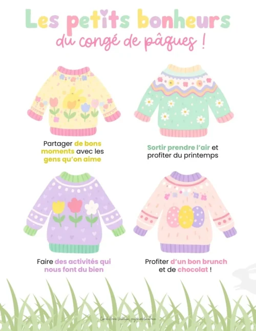 Petits bonheurs du congé de Pâques