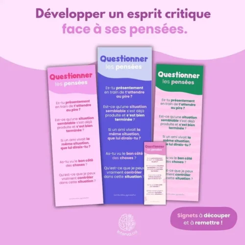 Pensées anxieuses - Signets à découper