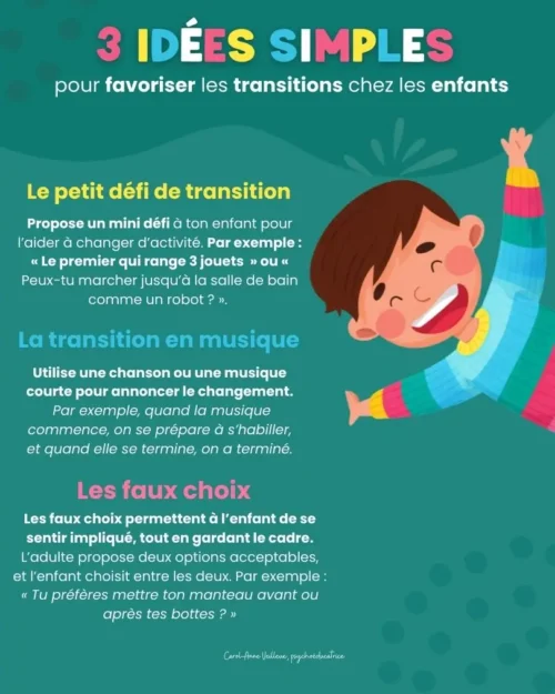 Favoriser la transition chez les enfants - 3 idées simples