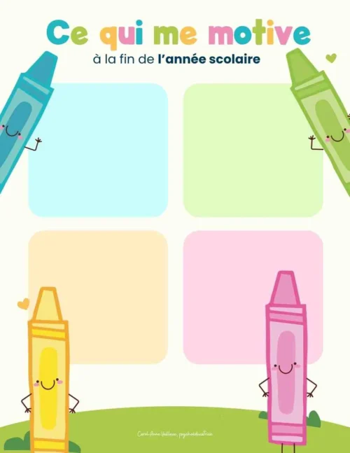 Ce qui me motive à la fin de l'année scolaire