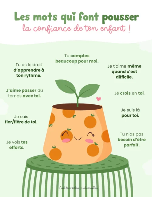 Mots qui font pousser la confiance de ton enfant