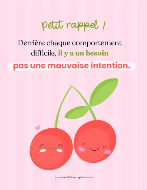 Derrière chaque comportement difficile, il y a un besoin