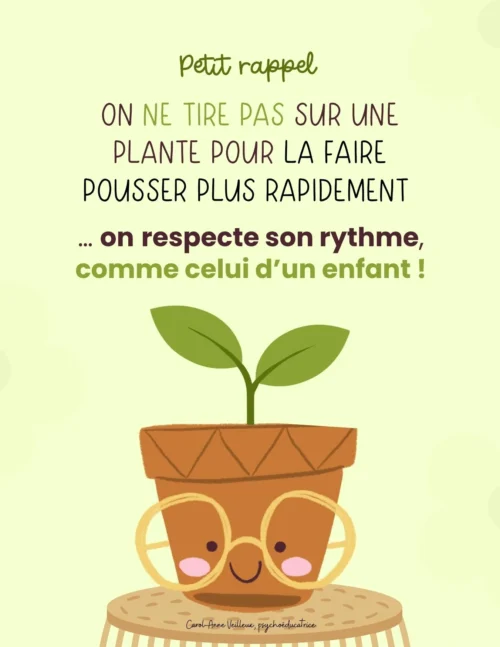 On ne tire pas sur une plante pour la faire pousser plus rapidement