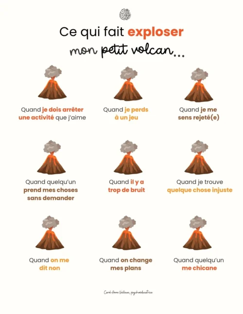 Ce qui fait exploser mon petit volcan