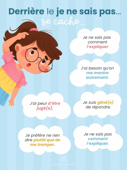 Derrière le je ne sais pas se cache