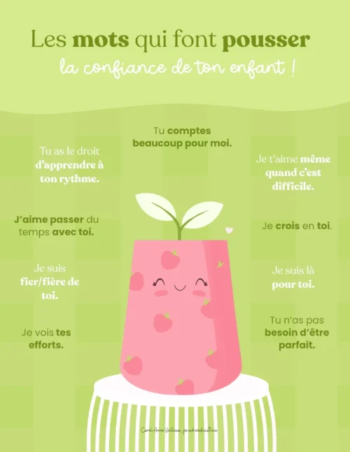 Les mots qui font pousser la confiance de ton enfant (vert)