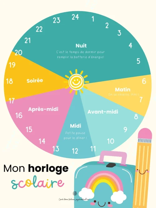 Mon horloge scolaire