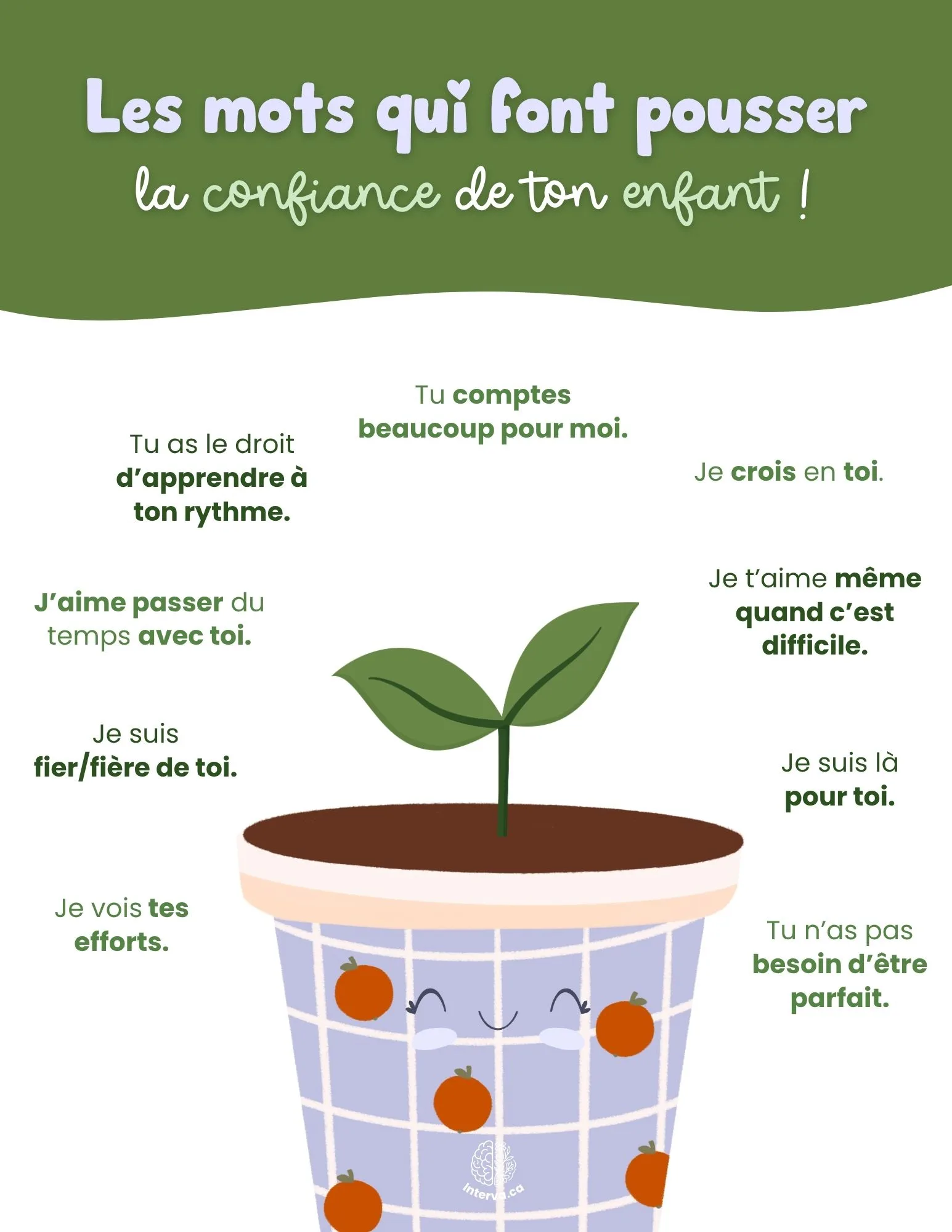 Les mots qui font pousser la confiance de ton enfant